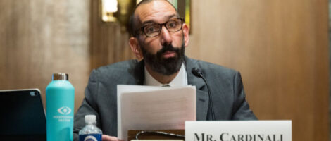 Independent Sector President and CEO Dan Cardinali testifies before the U.S. Senate Finance Committee about charitable giving and nonprofits on March 17, 2022.