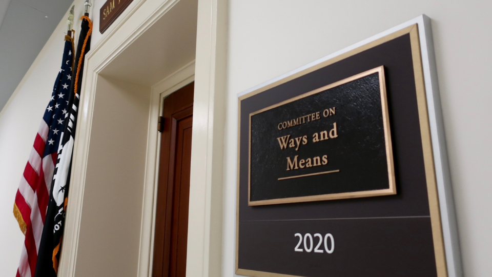 House Ways and Means Committee sign